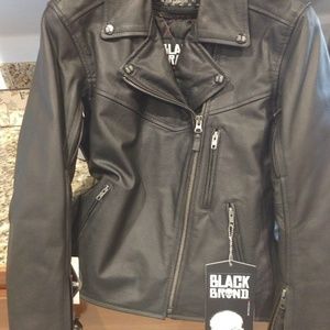 ENCHANTRESS BLACK WOMENS LEATHER JACKET SIZE